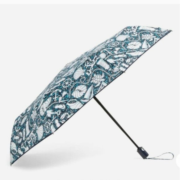 New VERA BRADLEY Umbrella Shore Enough NWT Automatic Turtle - Picture 1 of 1